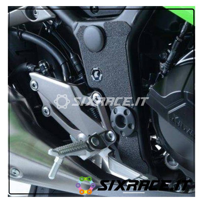 Kit 3 pièces protège-talons adhésifs antidérapants Kawasaki Ninja 250/300 13- / Z250 noir (s