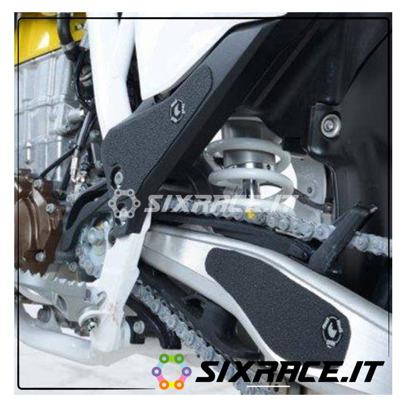 Kit 4pz.adesivi anti-scivolo paratacco Husqvarna FS 450 15- nero (sopra pedane