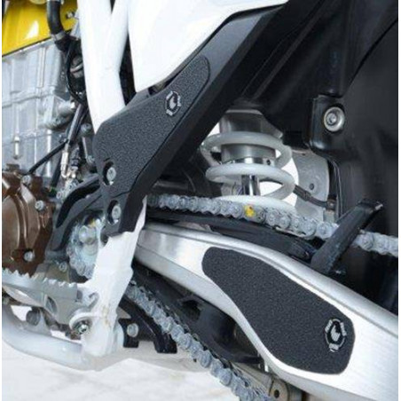Kit 4 pièces autocollants antidérapants pour Husqvarna FS 450 15 - talon noir (sur les plateformes)
