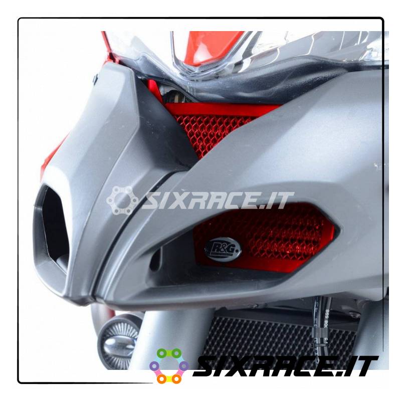 grille de protection du refroidisseur d'huile DUCATI Multistrada 1200 à 14 - couleur rouge