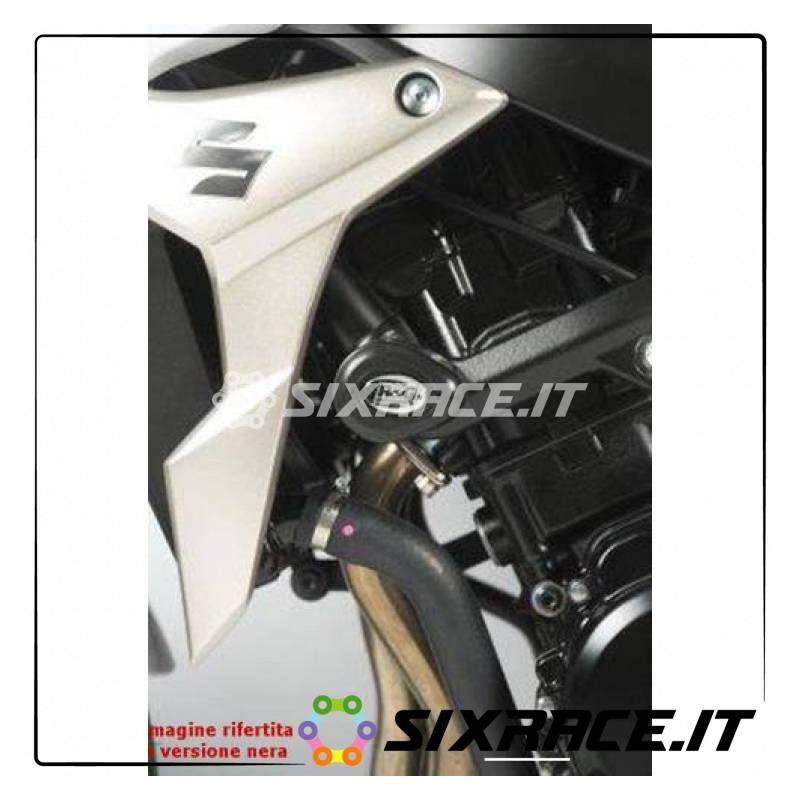 Tampons / protecteurs de cadre de type Aero - Suzuki GSR750 11 - blanc
