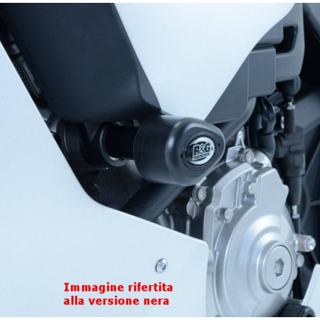 Tamponi / protezioni telaio tipo Aero - Yamaha YZF-R1 15- bianco