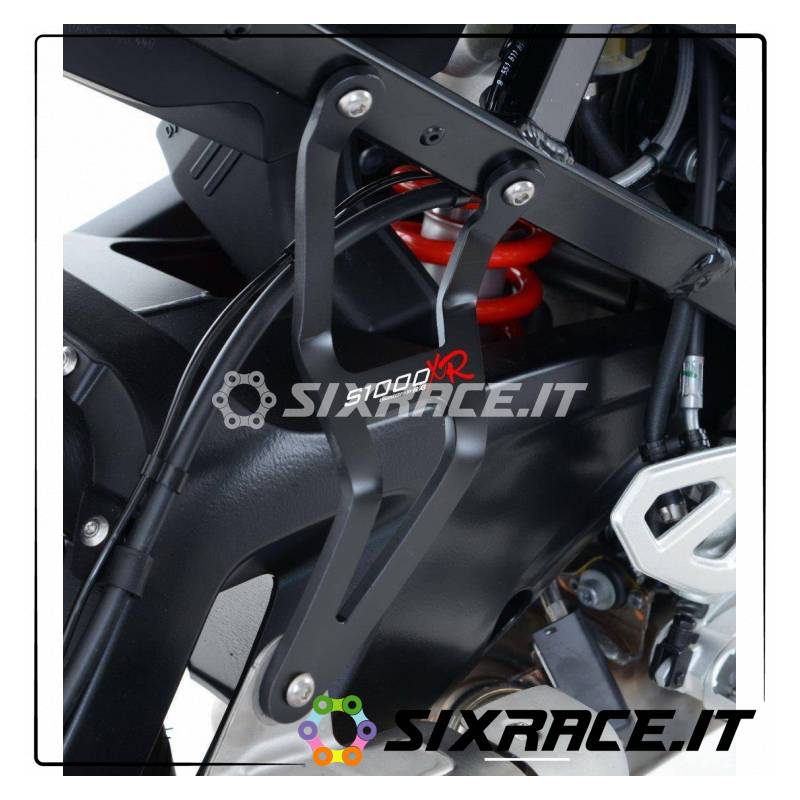 Staffa supporto scarico + piastra fori pedane posteriori BMW S1000XR