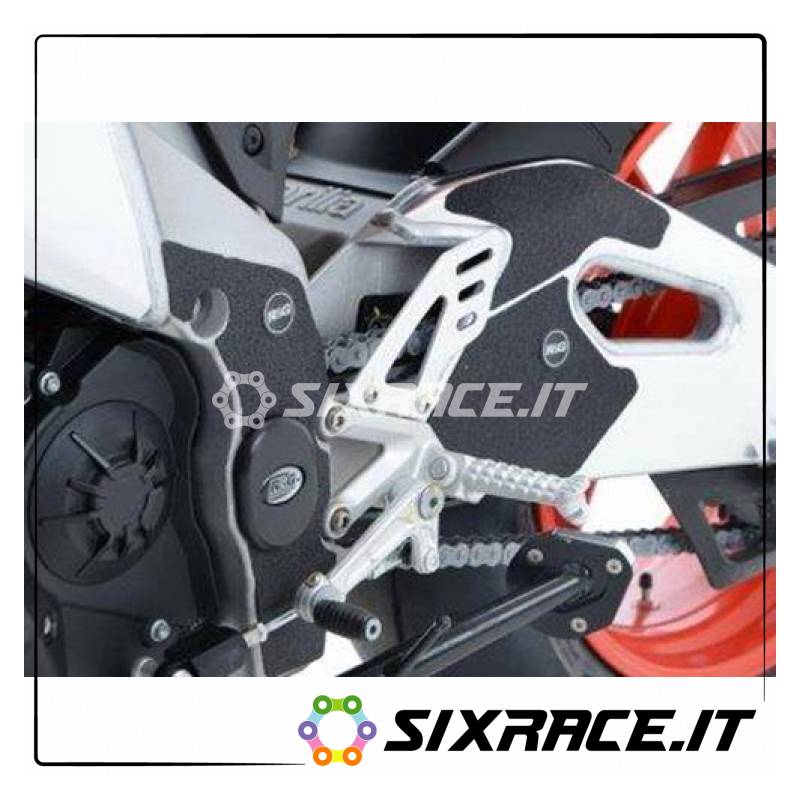 kit 5pcs autocollants anti-glisse talon APRILIA V4 Tuono 11- / RSV4 09- noir (f