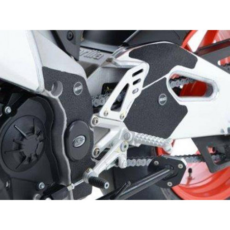 kit 5pz.adesivi anti-scivolo paratacco APRILIA V4 Tuono 11- / RSV4 09- nero (f