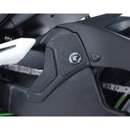 Kit de 3 protège-talons adhésifs antidérapants Kawasaki H2 / H2R - noir