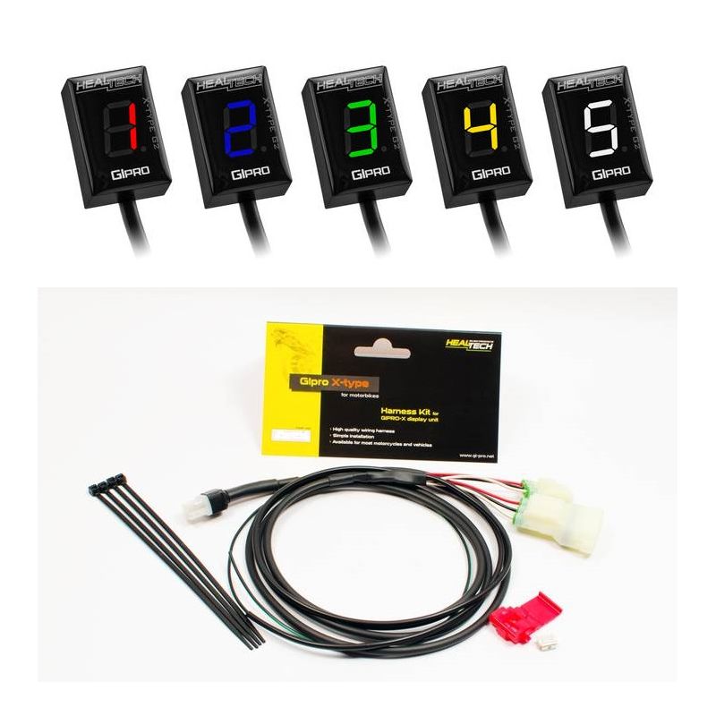 HT-GPXT-GREEN + HT-GPX-U01 GiPro X - Contamarce - kit completo APRILIA Tuono 125 125 2004 2004 HEALT