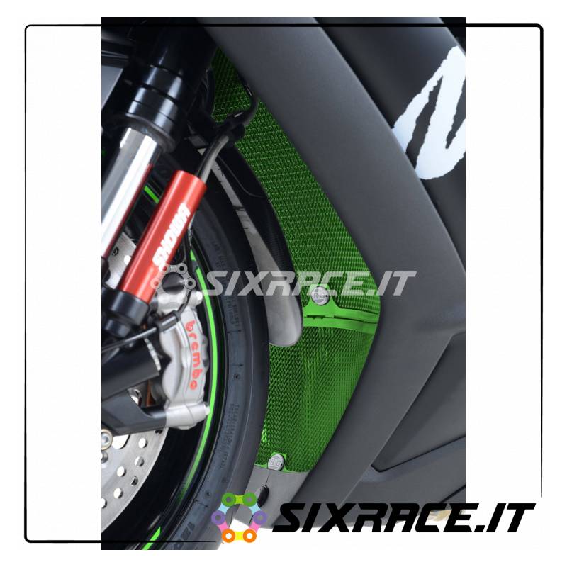grille de protection de radiateur - KAWASAKI ZX10-R 08-16 (couleur verte)