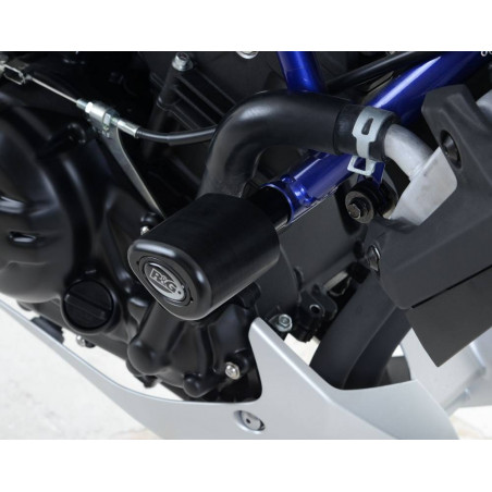 Tamponi / protezioni telaio tipo Aero - Yamaha MT-25 / MT-03 - bianco