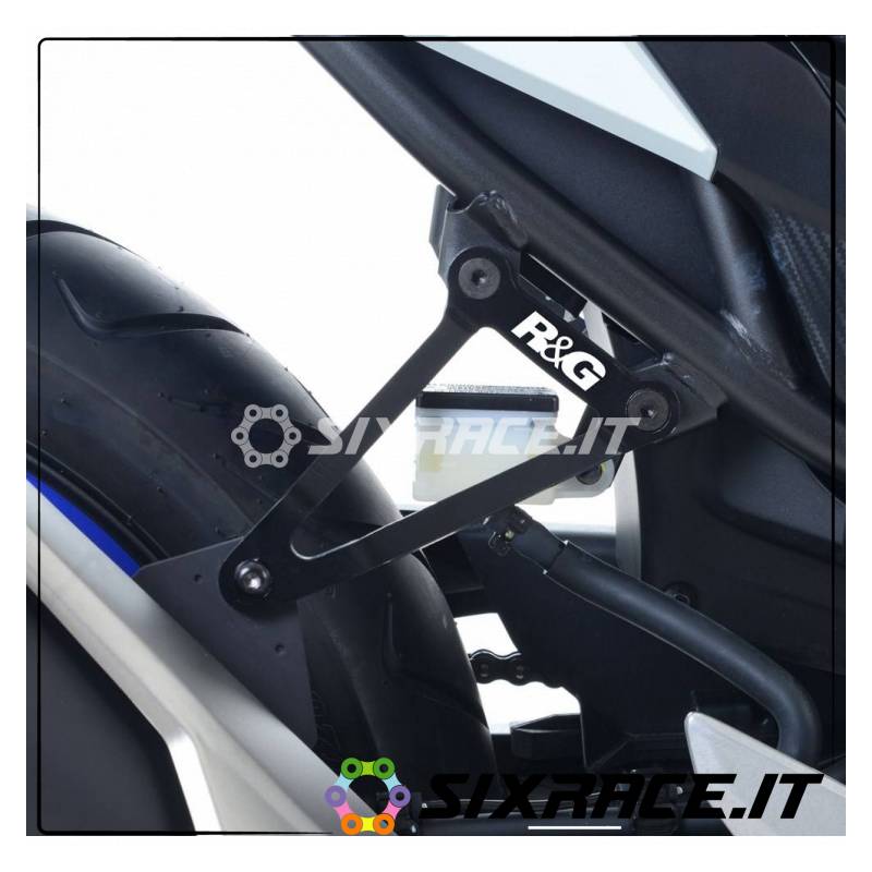 Staffa supporto scarico + piastra fori pedane posteriori Honda CBR500R 16- / C