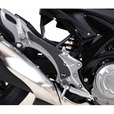 kit de 2 autocollants antidérapants protège-talons Suzuki Gladius 09- (cadre) - noir