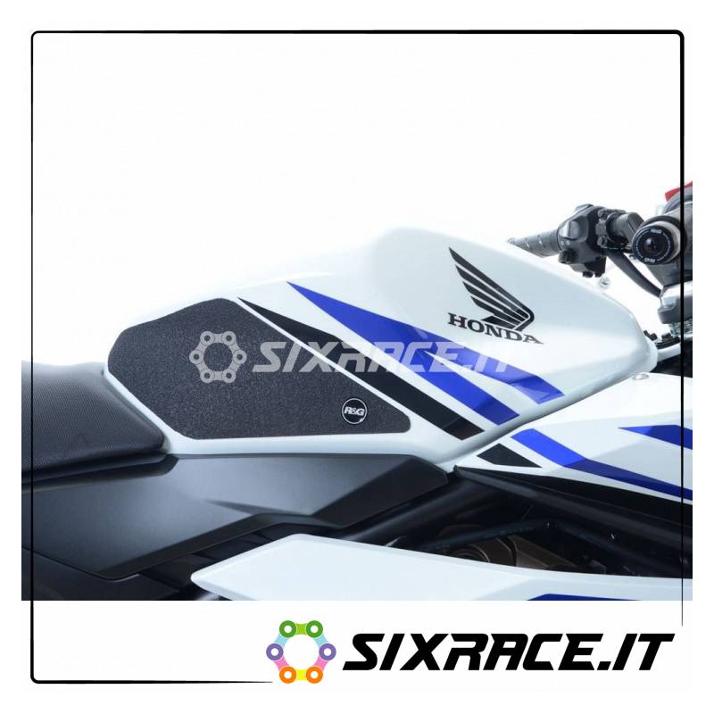 Kit de 2 autocollants de réservoir antidérapants HONDA CBR500R 16- / CB500F 16- - noir