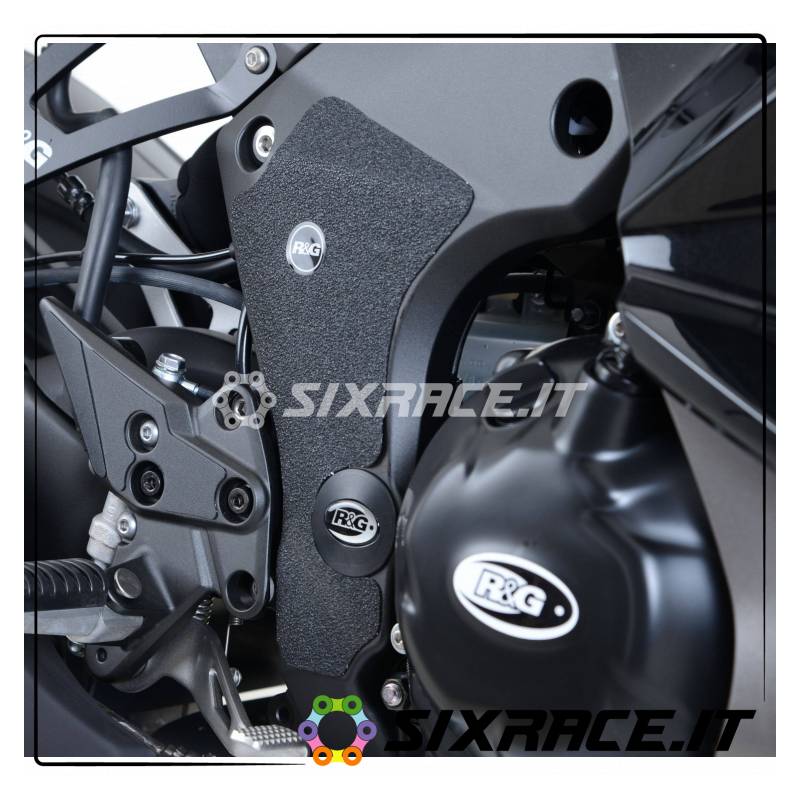 kit 2pz.adesivi anti-scivolo paratacco Kawasaki Z1000SX 17- - nero (solo telaio