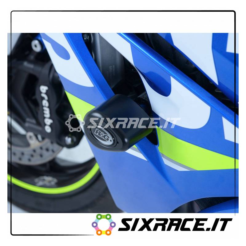 Tamponi / protezioni telaio tipo Aero (no cut) - Suzuki GSXR1000 17- - bianco