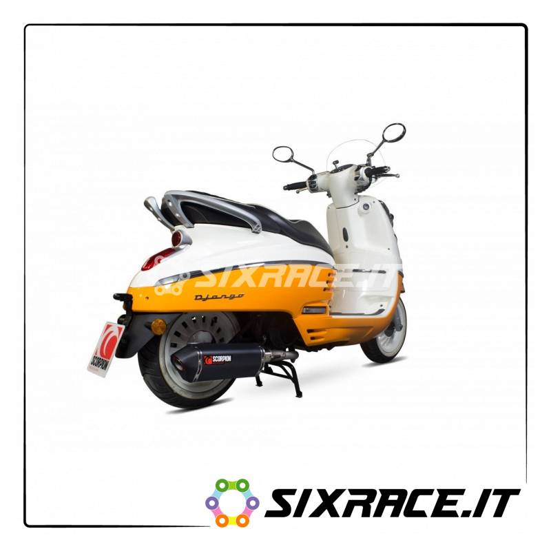 Silenziatore SCORPION UK per SCOOTERS PEUGEOT DJANGO 125 2015- TIPO SERKET PARAL