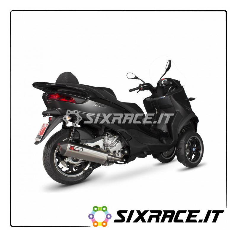 Silencieux SCORPION UK pour PIAGGIO MP3 SCOOTERS 400 / 400LT - MP3 500 / 500LT 2008-