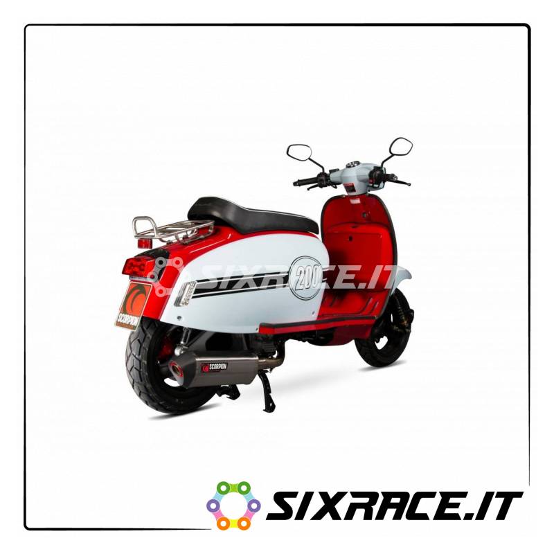 Silenziatore SCORPION UK per SCOOTERS SCOMADI TL 200 2016 TIPO SERKET PARALLEL