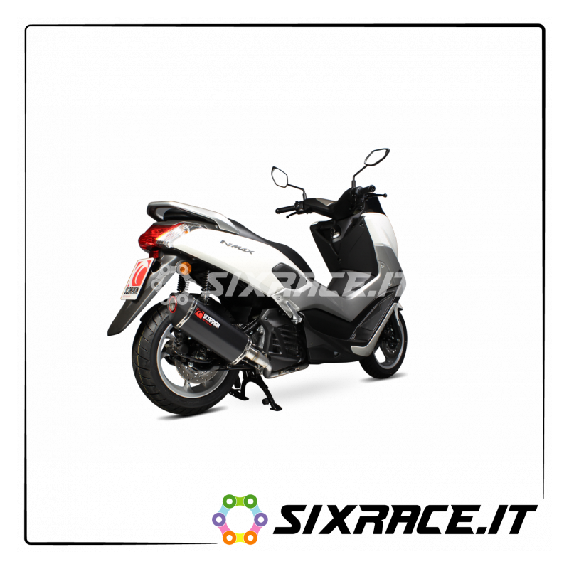 Silencieux SCORPION UK pour YAMAHA SCOOTERS N-Max 125 2015 TYPE SERKE APPROUVÉ