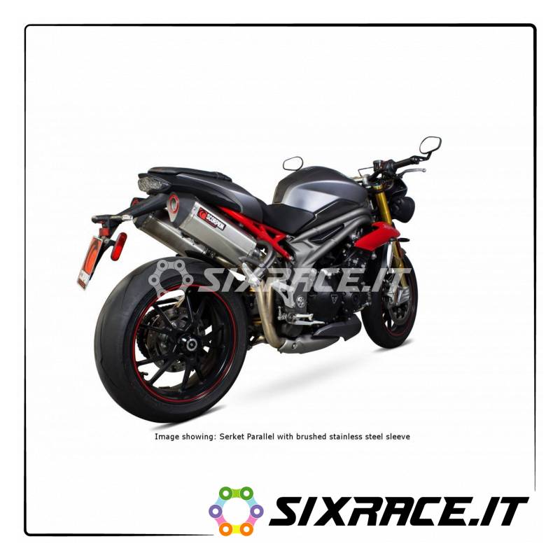 SCORPION TRIUMPH SPEED TRIPLE 1050 Silencieux 2016- SERKET TYPE PARALLELE Omolo