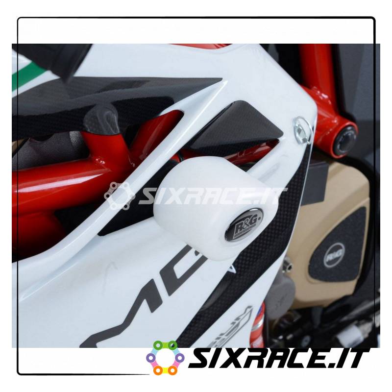 Tamponi / protezioni telaio tipo Aero - Yamaha YZF-R6 17- - bianco RG