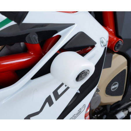 Tamponi / protezioni telaio tipo Aero (no cut) - Yamaha YZF-R6 17- - bianco RG