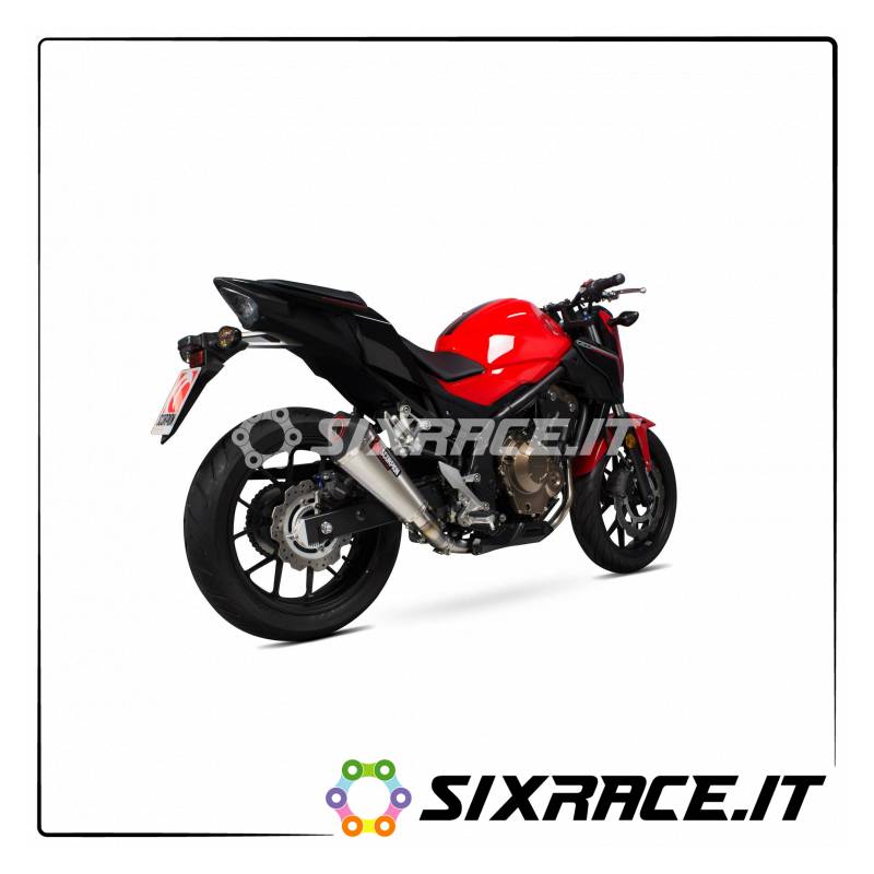 Silencieux SCORPION HONDA CB 500 F 2016- SERKET TYPE SLIP-ON Homologated