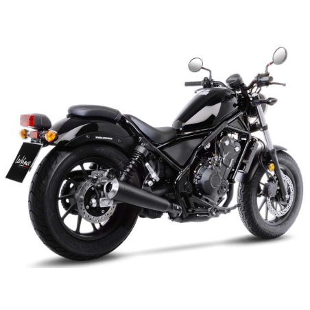 LE15006B Scarico - Silenziatore Classic Racer Black Edition HONDA Rebel 500 (CMX) 500 2017 2024 LEOV