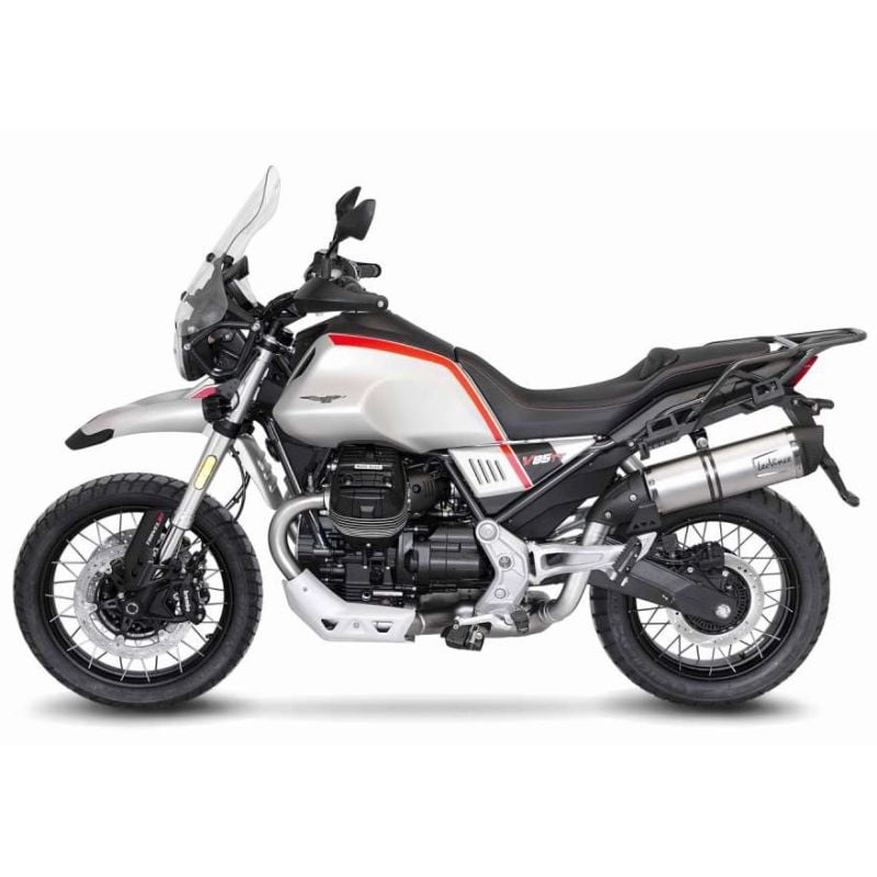 LE14348E Scarico - Silenziatore LV One Evo - Inox MOTO GUZZI V85 TT / Travel 850 2019 2023 LEOVINCE