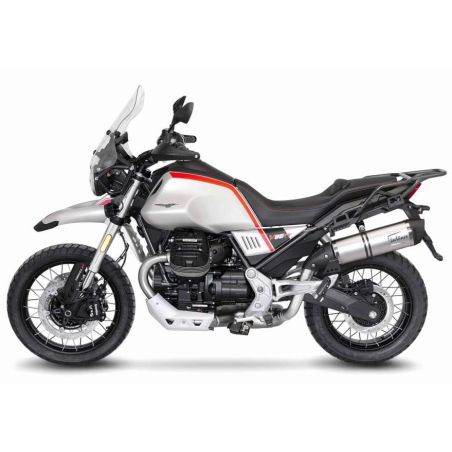 LE14348E Scarico - Silenziatore LV One Evo - Inox MOTO GUZZI V85 TT / Travel 850 2019 2023 LEOVINCE