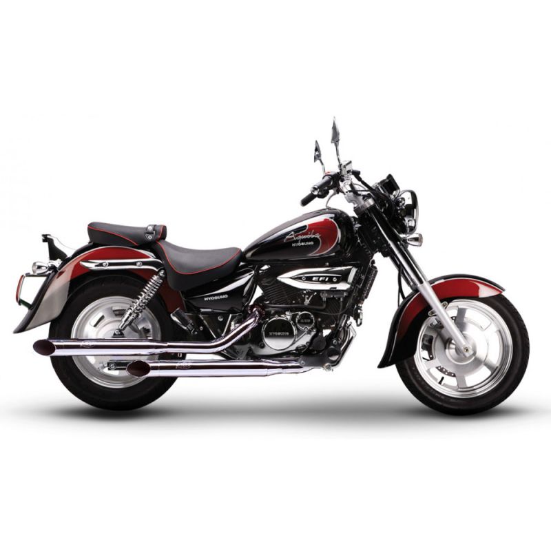 LE2425 Scarico Completo Silver Tail HYOSUNG GV 125 S Aquila 125 2008 2015 LEOVINCE