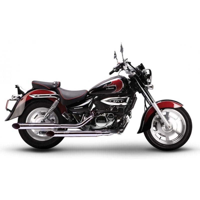 LE2425 Scarico Completo Silver Tail HYOSUNG GV 250 250 2008 2015 LEOVINCE