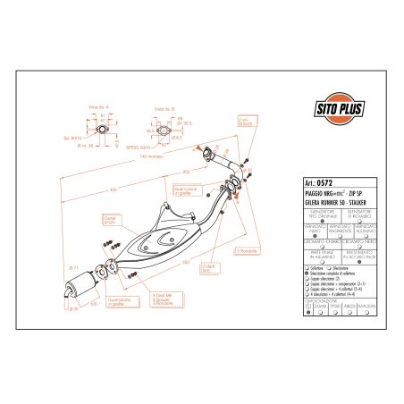 LE0572 SITO PLUS - Silenziatore con collettore GILERA Stalker 50 50 1997 2004 LEOVINCE