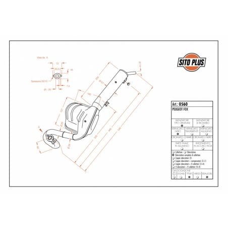 LE0560 SITO PLUS - Silenziatore con collettore PEUGEOT Fox 50 50 0 0 LEOVINCE
