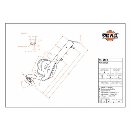 LE0560 SITO PLUS - Silenziatore con collettore PEUGEOT Fox 50 50 0 0 LEOVINCE