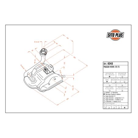 LE0243 SITO PLUS - Silenziatore con collettore PIAGGIO Vespa 125 T5 125 1985 1989 LEOVINCE