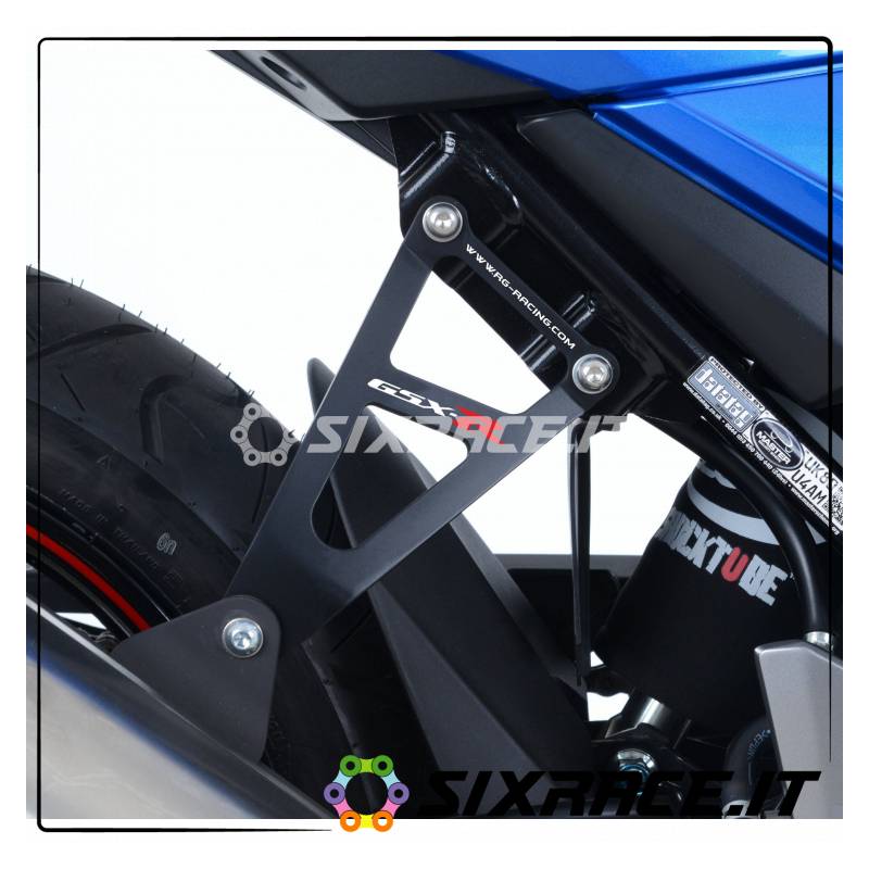 Staffa supporto scarico + piastra fori pedane posteriori - Suzuki GSX 250R 17-