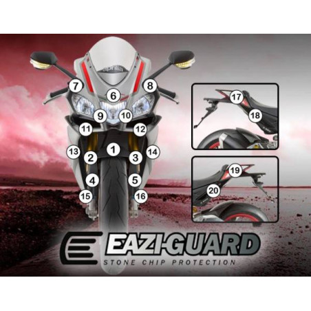 FILM DE PROTECTION EAZI-GUARD POUR APRILIA RSV4 2015-2017 GUARDAPR003