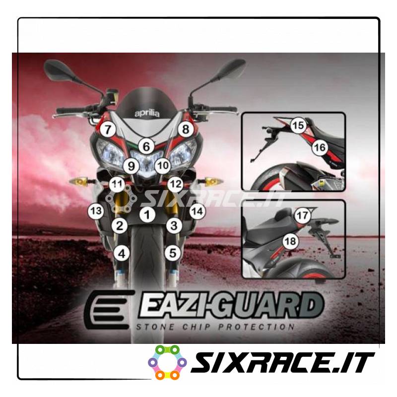 FILM DE PROTECTION EAZI-GUARD POUR APRILIA TUONO V4 2015-2017 GUARDAPR004