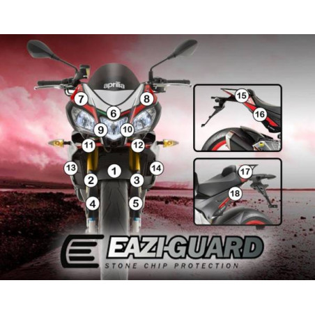 FILM DE PROTECTION EAZI-GUARD POUR APRILIA TUONO V4 2015-2017 GUARDAPR004