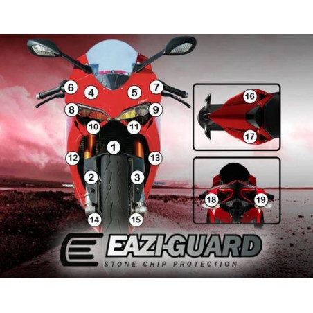 EAZI-GUARD PELLICOLA PROTETTIVA PER DUCATI 1199 PANIGALE 2012-2017 GUARDDUC004