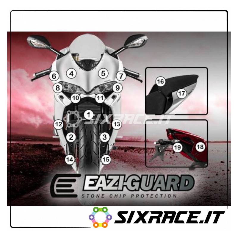 FILM DE PROTECTION EAZI-GUARD POUR DUCATI 959 PANIGALE 2016-2017 GUARDDUC006