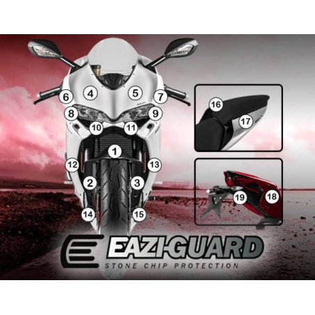 EAZI-GUARD PELLICOLA PROTETTIVA PER DUCATI 959 PANIGALE 2016-2017 GUARDDUC006