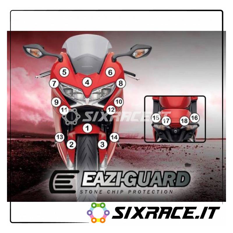 EAZI-GUARD PELLICOLA PROTETTIVA PER HONDA VFR800 2014-2017 GUARDHON008