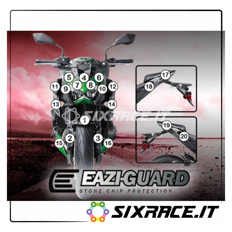 FILM DE PROTECTION EAZI-GUARD POUR KAWASAKI Z800 2013-2016 GUARDKAW003