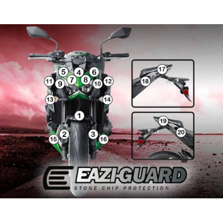 EAZI-GUARD PELLICOLA PROTETTIVA PER KAWASAKI Z800 2013-2016 GUARDKAW003