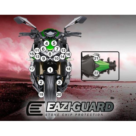 EAZI-GUARD PELLICOLA PROTETTIVA PER KAWASAKI Z1000 2014-2017 GUARDKAW004