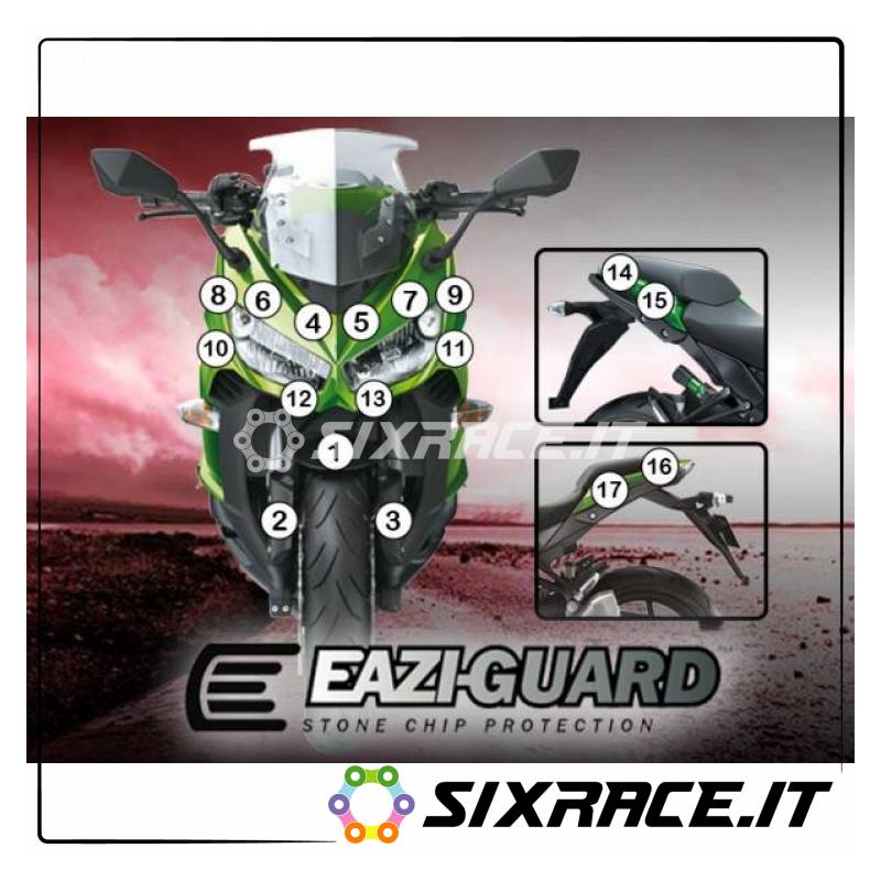 FILM DE PROTECTION EAZI-GUARD POUR KAWASAKI Z1000SX 2014-2016 GUARDKAW005