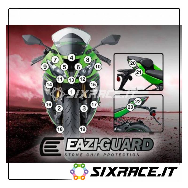 FILM DE PROTECTION EAZI-GUARD POUR KAWASAKI ZX6R (636) 2013-2016 GUARDKAW006