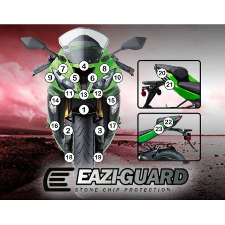 EAZI-GUARD PELLICOLA PROTETTIVA PER KAWASAKI ZX6R (636) 2013-2016 GUARDKAW006