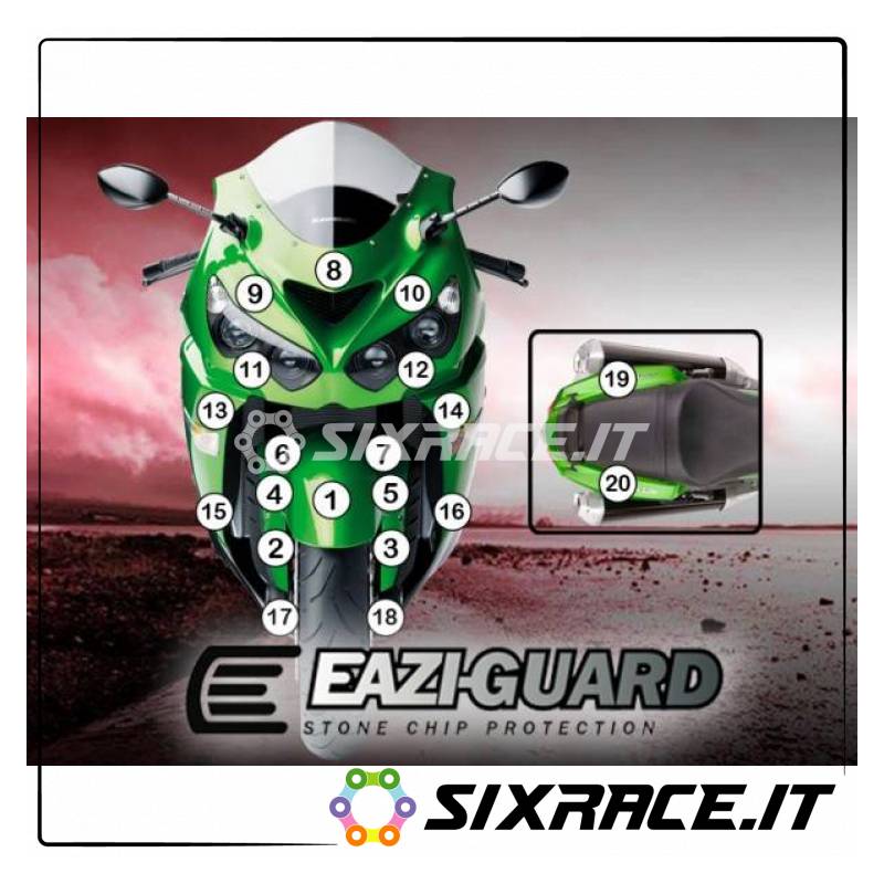 EAZI-GUARD PELLICOLA PROTETTIVA PER KAWASAKI ZZR1400 2012-CURRENT GUARDKAW008